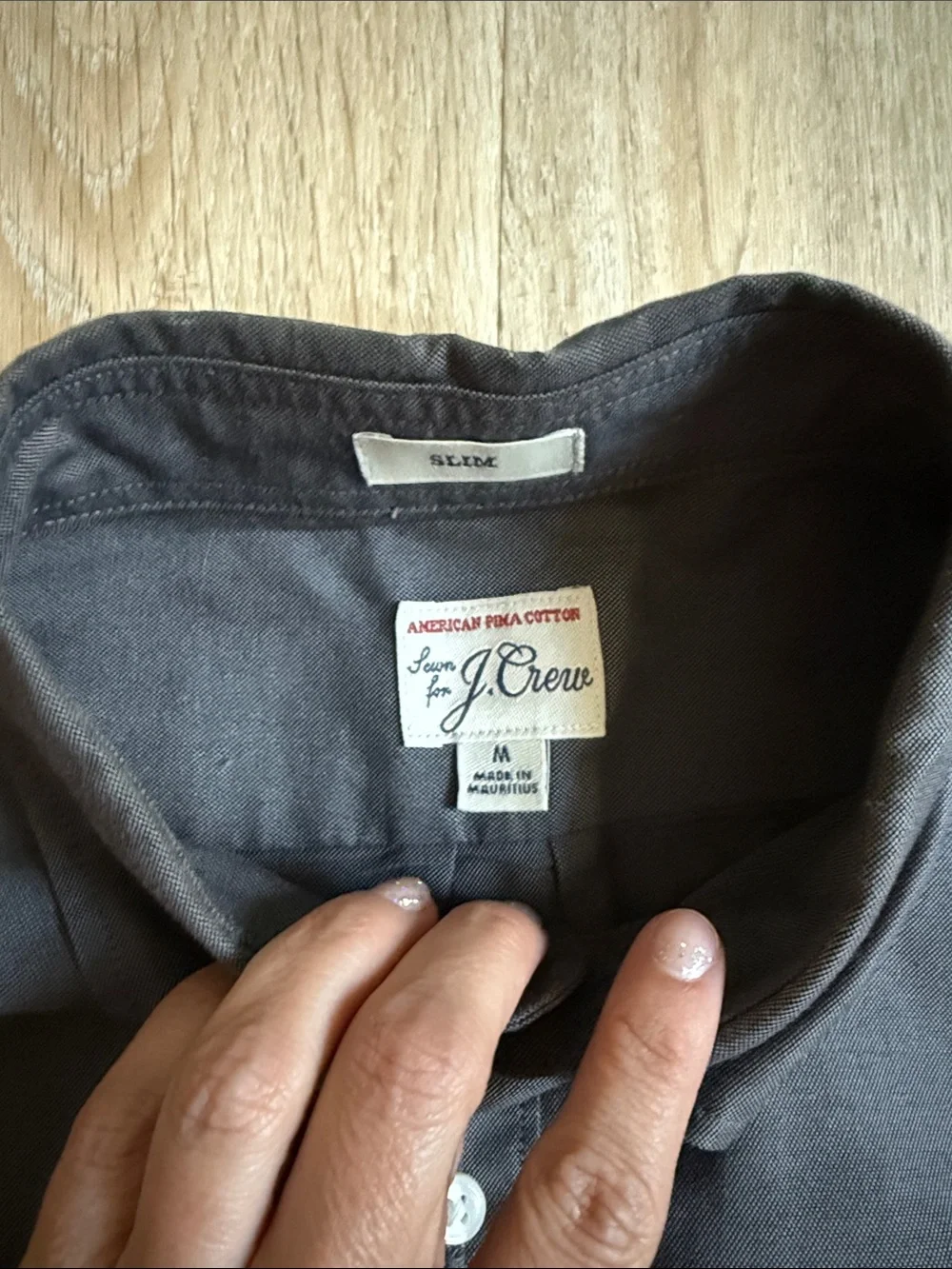J. Crew Slim Men's Button-Down Long Sleeve Shirt - Gray M